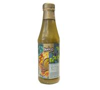 Salsa India de Cilantro y Menta 310 g en botella de vidrio; toque picante medio 2/3 para dips, raita, marinados, wraps y platos exóticos