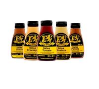 Salsa Leo Boeck -pack de 5 botes 250 ml de Salsa deTOMATE, MOSTAZA, BRAVA, PARRILLA, DIABLO.