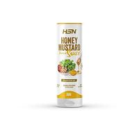 Salsa Mostaza Miel - 0% Grasa, 100% Sabor - de HSN | 350 g = 35 Tomas por Servicio | Baja en Azúcares y Calorías | Mínimo empleo de aditivos | Tapón Antigoteo | Apto Dietas Veganas, Keto y Sin Gluten