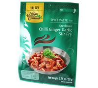 Salsa para saltear estilo Sichuan con jengibre, chile y ajo 50 g Pasta de especias para wok muy picante sin glutamato añadido ideal para 4 raciones