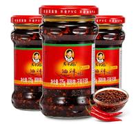Salsa Picante de Chile Crujiente, aceite picante, textura crujiente, aroma intenso y equilibrio entre picante y sabor tostado, Apto para noodles ramen arroz dumplings, 3 unidades de 275 g