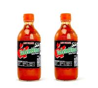 Salsa picante mexicana muy picante tipo Valentina Etiqueta Negra 370 ml pack 2 botellas de vidrio para tacos, snacks, michelada y cocina
