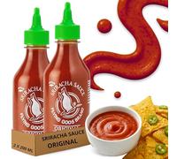 Salsa picante Sriracha, Salsa Chile Sriracha, Condimento con toque Picante, Flying Goose, Sin Gluten, Vegana, Halal, Ideal para cualquier comida, 2x 200 ml