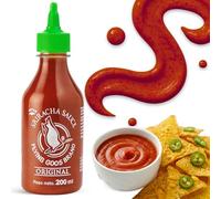 Salsa picante Sriracha, Salsa Chile Sriracha, Condimento con toque Picante, Flying Goose, Sin Gluten, Vegana, Halal, Ideal para cualquier comida, 200 ml