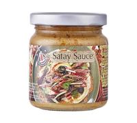 Salsa Satay de Cacahuete 180 g en frasco de cristal, estilo tailandés, cremosa y aromática para brochetas, noodles, marinados y dips