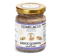 SALSA SPARTACUS TRUFA OLYMPUS ENCURTIDA EN ACEITE DE GIRASOL CON NATA ESPECIAS AJO CONDIMENTO GOURMET PERFECTO PARA PIZZA FIDEOS ENSALADA PATATAS CARNE Y HUEVO IDEA DE REGALO VEGANO (Olimpo blanco)