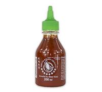 Salsa Sriracha Original Picante Tailandesa 200 ml Pack 2 Botellas con Boquilla Dosificadora, chile rojo +60% y ajo, ideal para wok, ramen, marinados y dips
