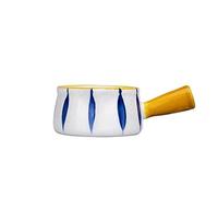 Salsa transparente para salsa, jarra de salsa de barco, jarra de crema de cerámica, botella de crema de leche, jarabe de café, tazón de remojo para servidor, 3 piezas de boquilla de labios sin goteo