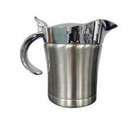 Salsera aislada, tapa para salsera, cuenco para salsa, accesorio para mesa de comedor, olla de zumo, jarra de crema aislada de doble capa para restaurante de cocina