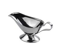 Salsera de acero inoxidable, 284 ml, recipiente para servir salsas con asa, vaso para especias, soporte estable para crema de cocina, pequeño cuenco de cocina, elegante accesorio de mesa para comida