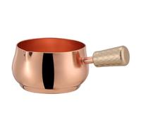 Salsera de acero inoxidable 304 (60 ml/100 ml) con pico Eagle, cepillada y soldada con láser. Ideal for restaurantes. Platillo(Rose gold,Small)