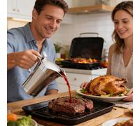 Salsera de acero inoxidable - 6,69 pulgadas para servir salsas | jarra grande de mesa de cocina - Jarra de salsa estilo granja para salsa de, filete de, hogar, restaurante