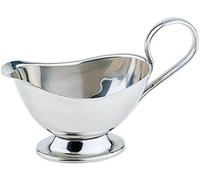 Salsera de acero inoxidable APS, cena de Navidad, salsa para asados/postres, vajilla, para 250 ml, 16 x 7,5 cm, H: 9 cm