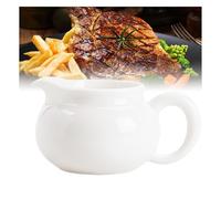 Salsera de porcelana con asa, elegante dispensador para salsa, salsas y crema, perfecto para restaurantes y entretenimiento