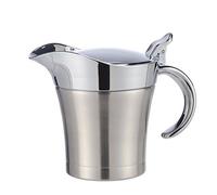 Salsera de Porcelana de Acero Inoxidable Jarra para Salsa Jarra TéRmica para Leche con Tapa Jarra para Salsa, Salsera con Asa, Jarra para Salsa
