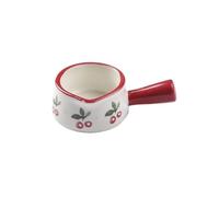 salsera de porcelana Jarra de leche pintada a mano con asa, platillo de cerámica for mojar, olla for salsa de carne estilo occidental salsera(Red)