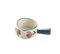 salsera de porcelana Platillo de cerámica for salsa de leche pequeño pintado a mano con asa, estilo occidental salsera