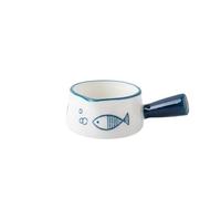 Salsera Mini jarra de leche con asa, cerámica for el hogar, boca puntiaguda, for salsas, café y crema(Blue)
