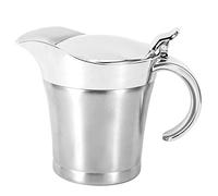 Salsera térmica de acero inoxidable, 750 ml, doble aislamiento, acero inoxidable 304, recipiente para salsa con tapa, para crema, zumo, salsa, cenas, restaurantes, fiestas