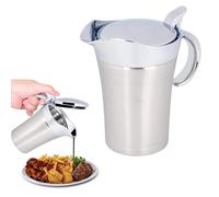 Salsera térmica de acero inoxidable de 750 ml: WEGREAT con doble aislamiento, olla térmica con tapa, jarra para salsas, recipiente para salsas, recipiente para nata, zumo, salsa, salsa de vainilla