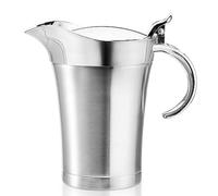 Salsera térmica de acero inoxidable premium, doble aislamiento, elegante, plateada, térmica, perfecta para cenas y fiestas (750 ml)