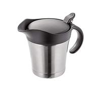 Salsera térmica de acero inoxidable, salsa con tapa plegable, jarra para servir salsa aislada, salsa olla de salsa, jarra doble aislada, jarra de salsa para cenas, restaurantes, fiestas, Navidad (C)