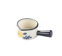 Salseras Jarra de leche pequeña pintada a mano con asa, platillo de cerámica for mojar, jarra for salsa de carne estilo occidental Salsera