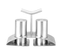 Salt and Pepper Shaker - Salt & Pepper Pots | Salt And Pepper Shaker Sets | Seasoning Shaker Bottle | Stainless Steel Salt Container Dredge Shaker With Holder | Metal Dredge Shaker Seasoning