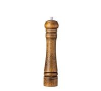 Salt and pepper shakers Molinillo de pimienta, molinillo sal y, granos especias madera con núcleos molienda cerámica ajustables, herramientas cocina(B 8inch)