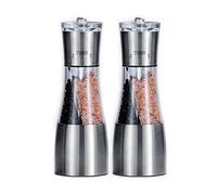 Salt and pepper shakers Molinillo de pimienta y sal 2 en 1 - doble con aspereza ajustable por rotor cerámico(Pack of 2)