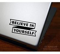 Salt City Graphics Calcomanía de Believe in Yourself con Texto en inglés «You Can Do It» - You Got This, I Know I Can, Trust Yourself - calcomanía para portátil, calcomanía para MacBook, Tableta