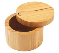 Salt Containers For Countertop - Elegant Accessible Storage | Household Seasoning Jar With Spoon Salt | Home Cooks & Chefs, Box Countertop Śalt Holder Wood Šalt Keeper For Spices Pepper Sugar
