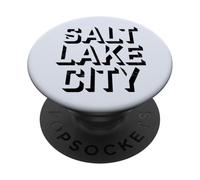 Salt Lake City Utah - Bloque Salt Lake City UT PopSockets PopGrip Adhesivo