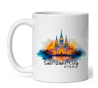 Salt Lake City, Utah, Encrucijada Del Oeste Taza Con Asa Taza De Café Divertido Tazas De Desayuno Para Escuela Hogar Espresso 330Ml