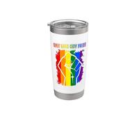 Salt Lake City Utah LGBT Pride Month LGBTQ Rainbow Flag Vaso térmico de acero inoxidable de doble pared