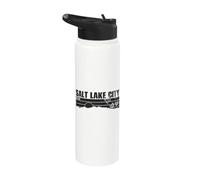 Salt Lake City Utah Senderismo Orgullo Vintage Stainless Steel Insulated Water Bottle