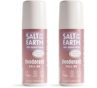 Salt of the Earth Desodorante Natural 100 % - Desodorante Roll On Fragancia a Lavanda y Vainilla - Desodorante Hombre, Mujer y Niños de Protección Efectiva y Vegano - 75ml (Paquete de 2)