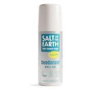 Salt of the Earth Desodorante natural roll-on - Protección eficaz, ingredientes de origen 100% natural, vegano, sin fragancia, adecuado para mujeres, hombres y niños, sin perfume, 75 ml