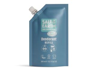 Salt of the Earth - Recarga de Desodorante Natural en Spray, Bolsa para 3 Usos - Océano y Coco - Vegano, Protección Duradera, Certificado Leaping Bunny, Fabricado en el Reino Unido - 300 ml