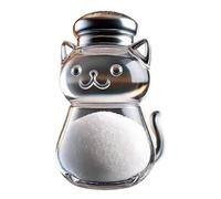 Salt Shaker - Seasoning Dispenser Meal Prep Gadget | Animal Shape Salt Pepper Shaker | Cute Cat Dog Glass Jars With Stainless Steel Lids for Steak Frying Barbecue Baking Salad Meat Roasting Home Picni