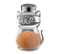Salt Shaker with Lid - Cute Animal Seasoning Dispenser, Moisture Proof Airtight Seal with High Clarity Glass Reservoir & Precision Perforation Cap for Home Kitchen, RV and Camper