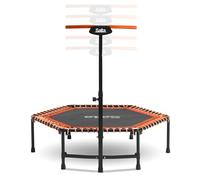 Salta Fitness - 128 cm de diámetro - Interior trampolín - Mango Ajustable en 5 Alturas - Suspensión elástica/Bungees, construcción sólida - Hexagonal - Capacidad de Carga 110 kg - Naranja