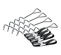 Salta Trampoline Unisex Juventud Trampoline Befestigungs-Set: 4 Sturmhaken en Spriralbauweise Plata 30.48 cm