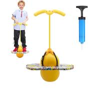 Saltador Niños, Pelota Saltarina Niños con Asa, Capacidad de Carga 100kg, Pogo Stick Adultos, para Entrenar el Equilibrio, Deporte y Fitness (Amarillo)
