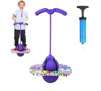 Saltador Niños, Pelota Saltarina Niños con Asa, Capacidad de Carga 100kg, Pogo Stick Adultos, para Entrenar el Equilibrio, Deporte y Fitness (Púrpura)