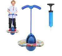 Saltador Niños, Pelota Saltarina Niños con Asa, Capacidad de Carga 100kg, Pogo Stick Adultos, para Entrenar el Equilibrio, Deporte y Fitness (Azul)