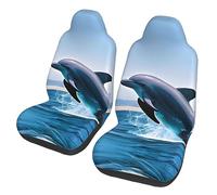 Saltando delfines Dua Sarung JOK Mobil,*, Sarung JOK Mobil Depan, Cocok para Sebagian Besar Mobil, SUV, Truk, Van, Dll.