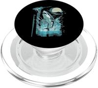 Saltando Gran Tiburón Blanco Pez Océano PopSockets PopGrip para MagSafe