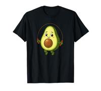 Saltar Aguacate Dibujos Animados Lindo Fitness Fruta Camiseta