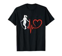 Saltar Cuerda Latido Corazón Saltar Cuerda Fitness Amor Cardio Camiseta